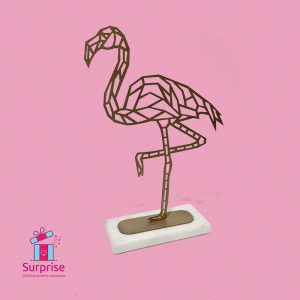 ⁦ديكور ستانليس ستيل فلامنجو مع قاعدة رخام⁩ - الصورة ⁦2⁩