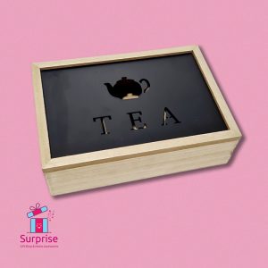 ⁦علبة شاي خشب 6 خانات⁩ - الصورة ⁦2⁩