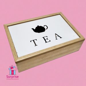 ⁦علبة شاي خشب 6 خانات⁩ - الصورة ⁦2⁩