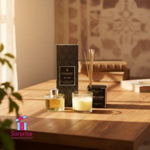 ⁦طقم شمع معطر وفواحة⁩ - الصورة ⁦1⁩