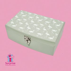 ⁦منظم إكسسوارات خشب بمرآة داخلية⁩ - الصورة ⁦2⁩