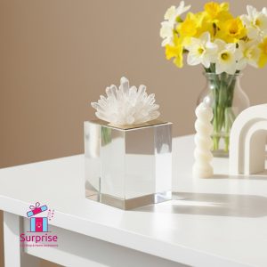 Crystal Decoration with Glass Base - Image 1