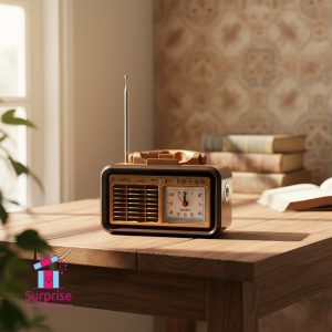 ⁦سماعة بلوتوث راديو كلاسيكي مع ساعة⁩ - الصورة ⁦1⁩