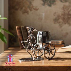 Metal Rickshaw figure Pen Holder - Image 1