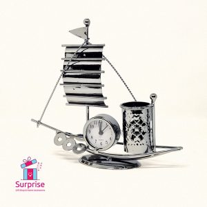 ⁦مقلمة مركب مزودة بساعة⁩ - الصورة ⁦2⁩