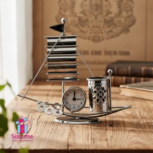 ⁦مقلمة مركب مزودة بساعة⁩ - الصورة ⁦1⁩