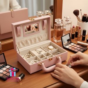 Single-Layer Leather Accessory Bag - Image 1