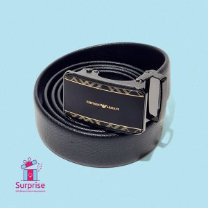 ⁦حزام رجالي أسود من Emporio Armani⁩ - الصورة ⁦2⁩