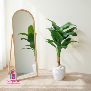 Green Artificial Tree in Pot 130 cm Decorative Plant - Image 1