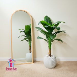 Green Artificial Tree in Pot 130 cm Decorative Plant - Image 1