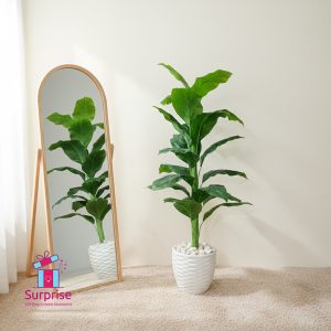 Green Artificial Tree in Pot 150 cm Decorative Plant - Image 1