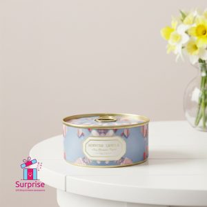 Scented Candle in Decorative Metal Tin - Image 1