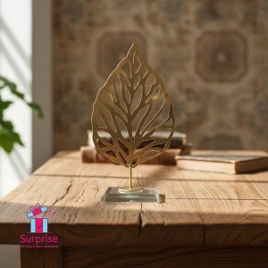 ⁦ديكور معدن على شكل ورق شجر⁩ - الصورة ⁦1⁩