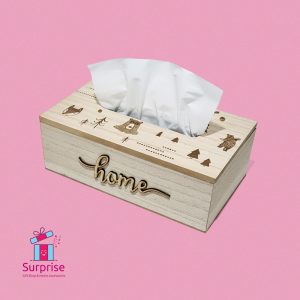 Decorative Wooden Tissue Box - Image 2