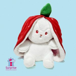 Strawberry Bunny Teddy with Zipper - Image 2