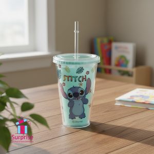 ⁦كوب صيفي شخصية ستيتش مع شاليمو اشكال ديزني⁩ - الصورة ⁦1⁩