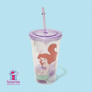 ⁦كوب صيفي شخصية آرييل حورية البحر مع شاليمو اشكال ديزني⁩ - الصورة ⁦2⁩