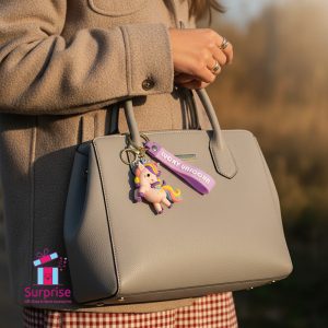 Unicorn Rubber Keychain - Image 1