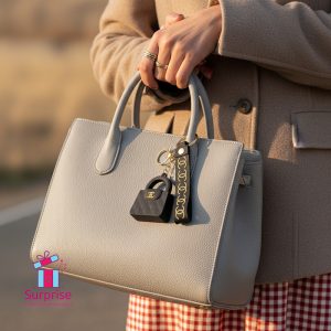 Mini Handbag Rubber Keychain - Image 1