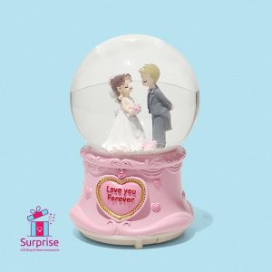 ⁦كرة ثلج مائية رومانسية موسيقية ذاتية الحركة بإضاءة LED ملونة⁩ - الصورة ⁦2⁩