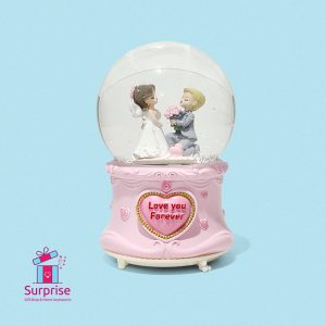 ⁦كرة ثلج مائية رومانسية موسيقية ذاتية الحركة بإضاءة LED ملونة⁩ - الصورة ⁦2⁩