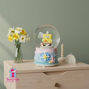 ⁦كرة ثلج مائية سبونش بوب مضيئة وموسيقية⁩ - الصورة ⁦1⁩