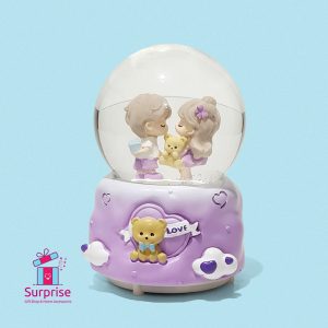 ⁦كرة ثلج مائية مضيئة وموسيقية بتصميم كوبل مع دبدوب⁩ - الصورة ⁦2⁩