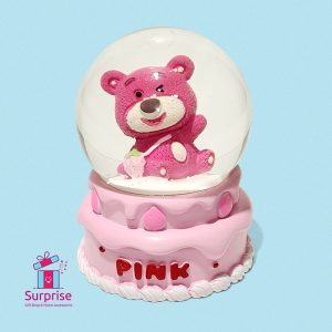 ⁦كرة ثلج مائية لشخصية لوتسو الدب بأضواء LED ملونة⁩ - الصورة ⁦2⁩