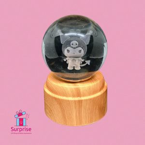 Illuminated Kuromi 3D Moving Crystal Ball Lamp - Image 2