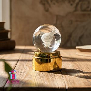 Illuminated Kuromi 3D Moving Crystal Ball Lamp - Image 1