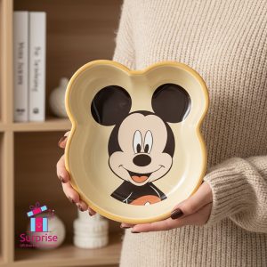 Disney Mikey Mouse 3D Porcelain Plate Dish - Image 1