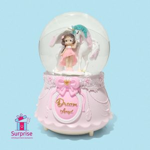 Unicorn Angel Musical Water Self-Swirling Snowball with Colorful LED Lights - Image 2