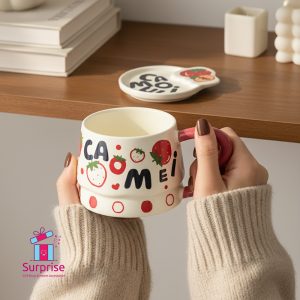 Porcelain Mug with Lid - Image 1