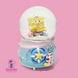 ⁦كرة ثلج مائية ذاتية الحركة سبونج بوب مضيئة وموسيقية⁩ - الصورة ⁦2⁩