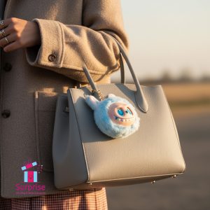 Cute Labubu furry Keychain - Image 1