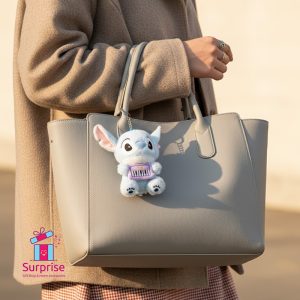 Disney Stitch furry Keychain - Image 1