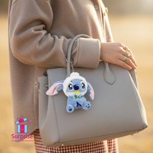 Disney Stitch furry Keychain - Image 1