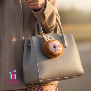 ⁦ميدالية فرو على شكل شخصية لابوبو⁩ - الصورة ⁦1⁩