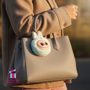 ⁦ميدالية فرو على شكل شخصية لابوبو⁩ - الصورة ⁦1⁩