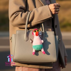 Cute Chicken furry Keychain - Image 1