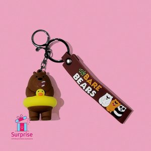 We Bare Bears Panda Rubber KeyChain - Image 2