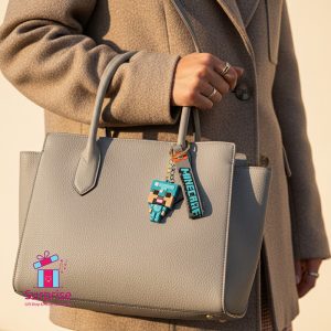 Minecraft Game Character Rubber Keychain - Image 1