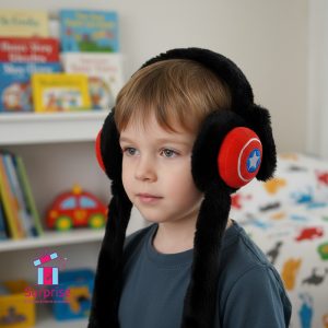 Captain America Winter Sound Hair Clip with Moving Pendant - Image 1