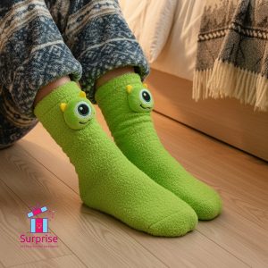 Disney Mike Wazowski Winter Socks – Size 36–42 - Image 1