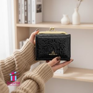 Croc-Embossed Leather Women’s Wallet - Image 1