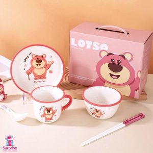 ⁦طقم أدوات مائدة سيراميك 5 قطع من ديزني تصميم لوتسو الأصلي⁩ - الصورة ⁦2⁩