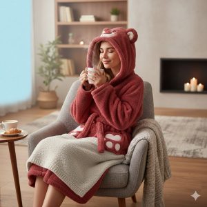 Disney Lotso Hooded Blanket (L–XL Size) - Image 1