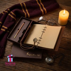 ⁦طقم دفتر ملاحظات كلاسيكي من هاري بوتر بلمسة كلاسيكية من العصور القديمة⁩ - الصورة ⁦4⁩