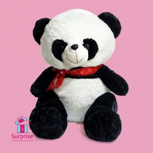 ⁦دبدوب باندا فرو مزين بفيونكة 50 سم⁩ - الصورة ⁦2⁩