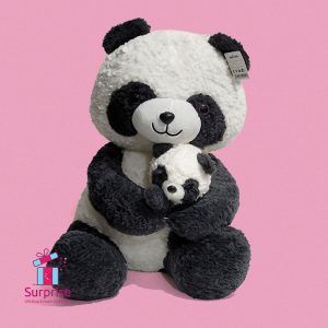 ⁦دبدوب باندا فرو كبير لطيف يحمل باندا صغير 50 سم⁩ - الصورة ⁦2⁩